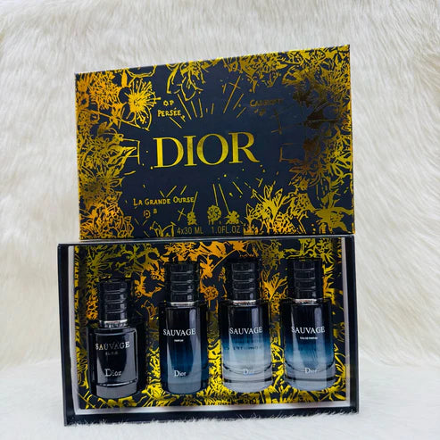 Dior Sauvage Gift Set (Pack Of 4) For Mens